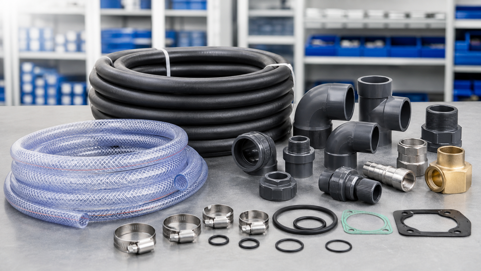 Plumbing hoses and fittings